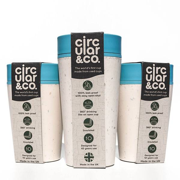 Эко-чашка Circular Cup Label Blue 230 мл