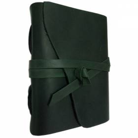 Кожаный блокнот Comfy Strap B6 Зеленый чистые листы