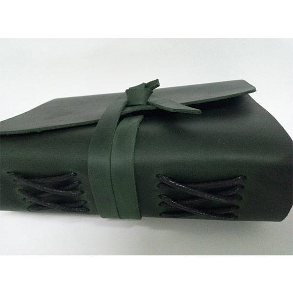 Кожаный блокнот Comfy Strap B6 Зеленый чистые листы