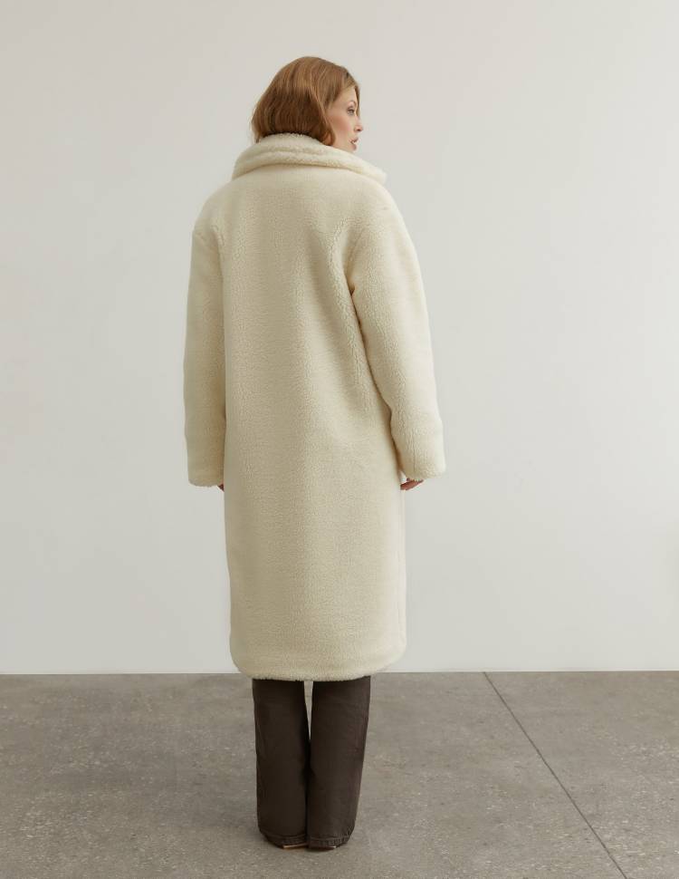 Шуба з еко-хутра Oversize Натуральний