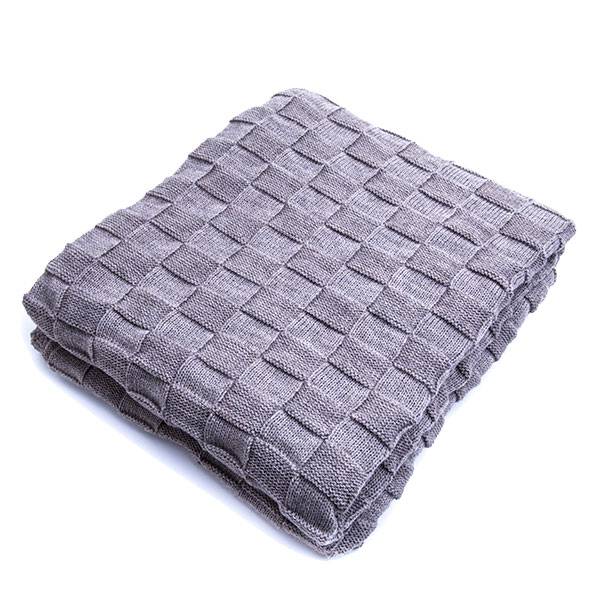 Плед Decorlab Квадратики Бежеві з вовни