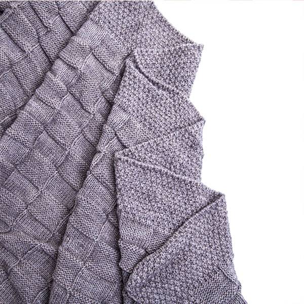 Плед Decorlab Квадратики Бежеві з вовни