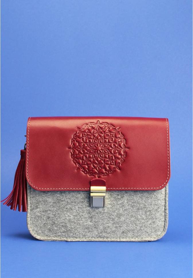 Бохо-сумка Лилу Blanknote фетр + кожа винтаж