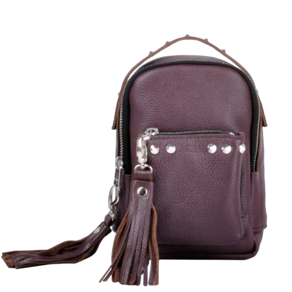 Рюкзак из кожи Jizuz Scotty Wine