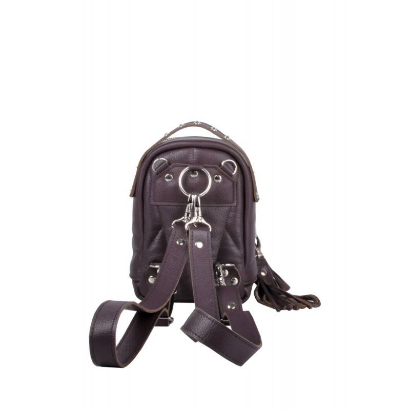 Рюкзак из кожи Jizuz Scotty Wine