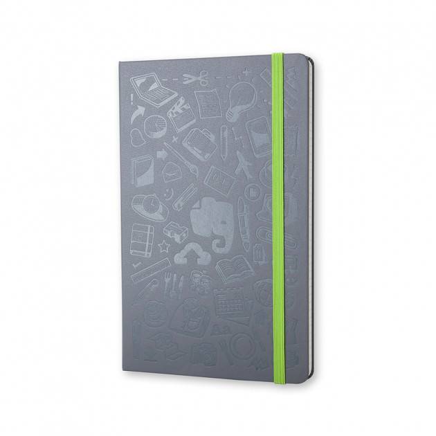 Средний блокнот Moleskine Evernote Серый клетка