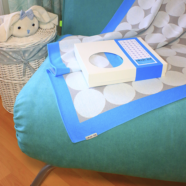 Детский плед Cover Me голубой с серым