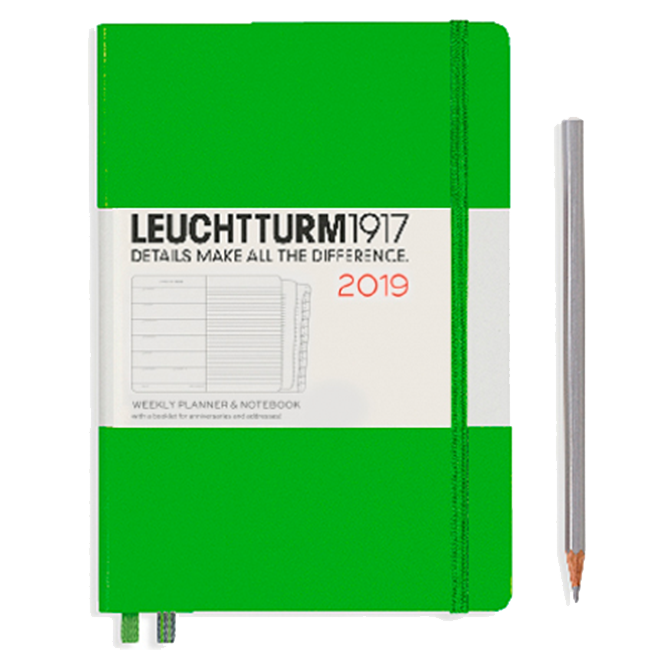 Еженедельник с заметками Leuchtturm1917 Средний Свежий зеленый 2019 (357803)
