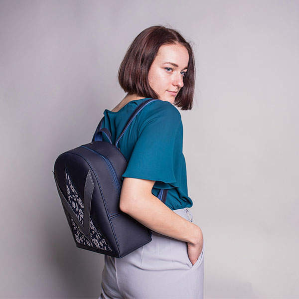 Рюкзак из экокожи Ornament Синий