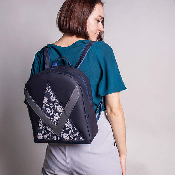 Рюкзак из экокожи Ornament Синий