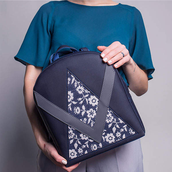 Рюкзак из экокожи Ornament Синий