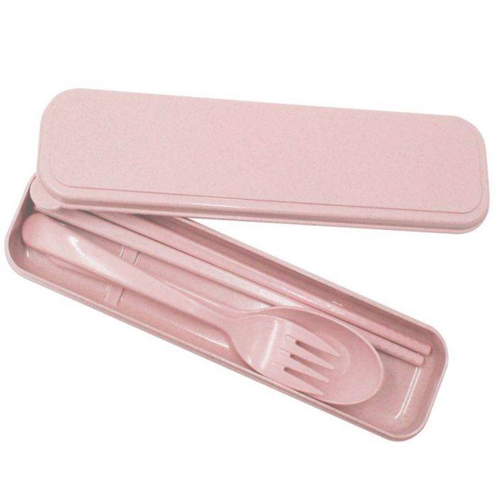 Эко Набор Столовых Приборов BeDifferent Version 1 Розовый