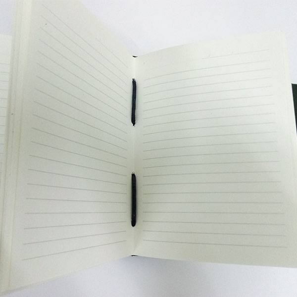 Кожаный блокнот Comfy Strap B6 Зеленый в линию