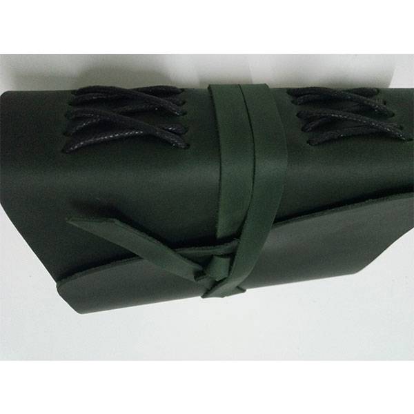 Кожаный блокнот Comfy Strap B6 Зеленый в линию