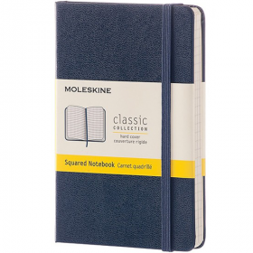 Кишеньковий блокнот Moleskine Classic Тверда обкладинка Сапфір Клітка