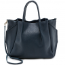 Шкіряна жіноча сумка з ременем Poolparty Soho RMX Blue