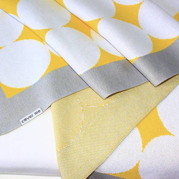 Детский плед Cover Me желтый с серым