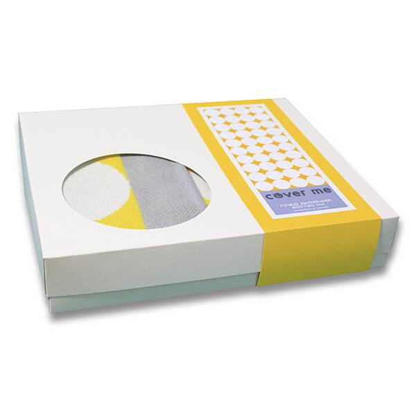 Детский плед Cover Me желтый с серым