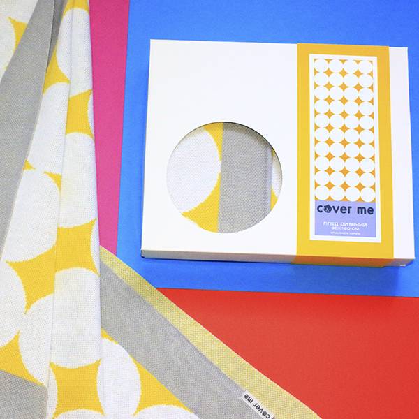 Детский плед Cover Me желтый с серым