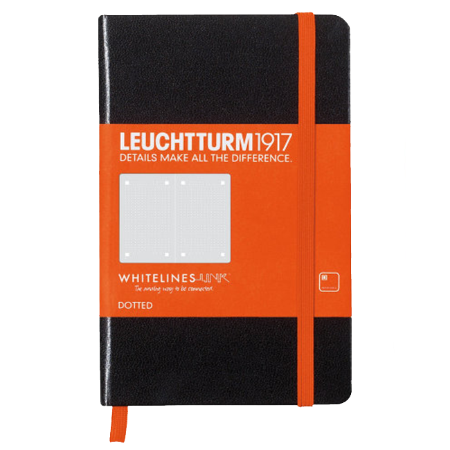 Блокнот Leuchtturm1917 WhiteLines Карманный Черный Точка (345621) с отрывными листами
