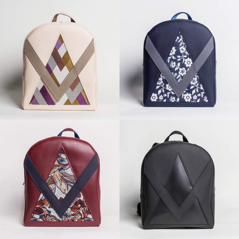 Рюкзак з екокожі Ornament Бордо