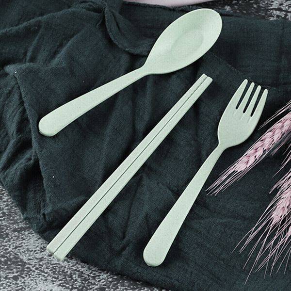 Эко Набор Столовых Приборов BeDifferent Version 1 Зеленый