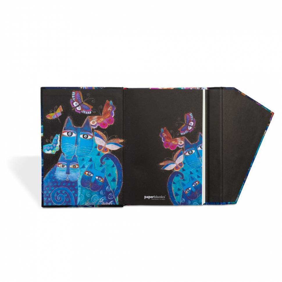 Средний блокнот Paperblanks Фантастические Коты Синие Чистые листы