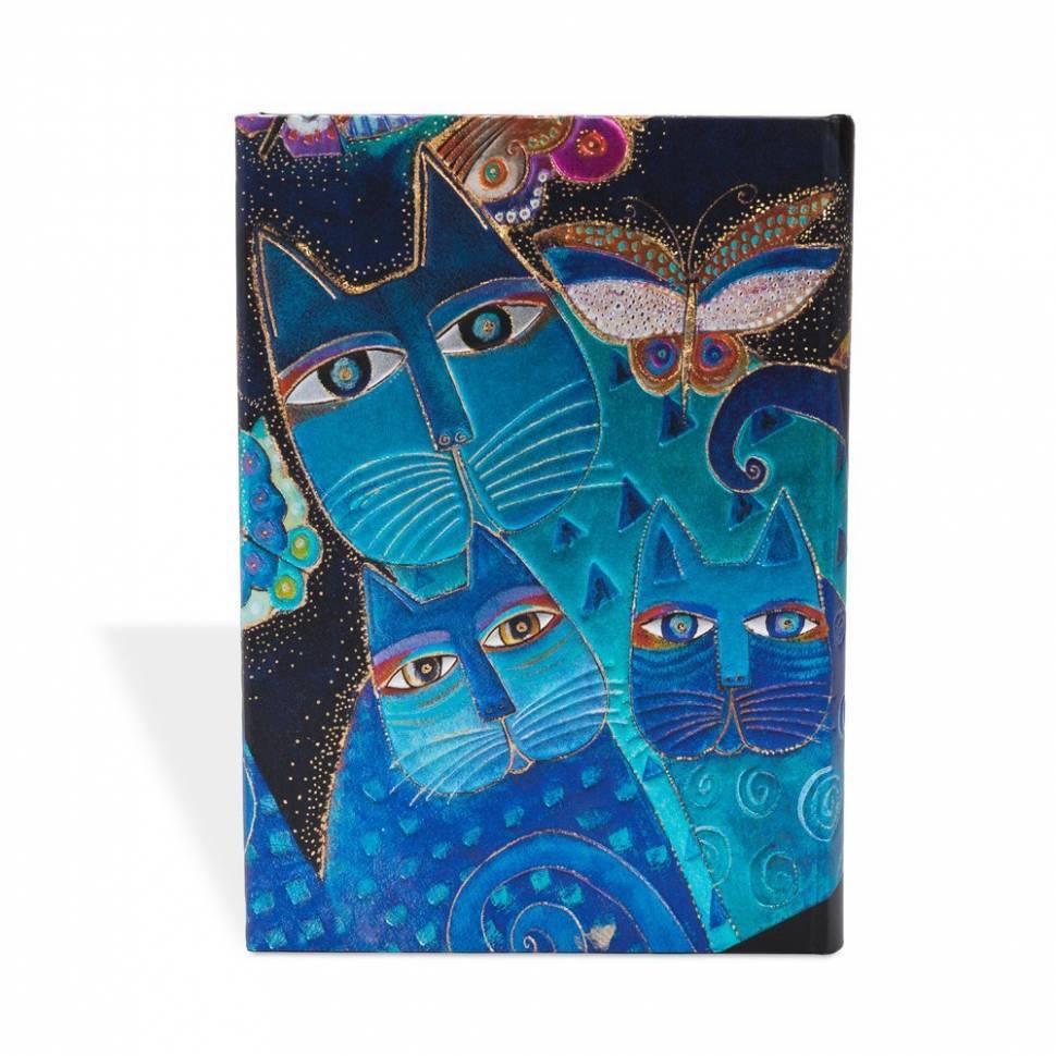 Средний блокнот Paperblanks Фантастические Коты Синие Чистые листы