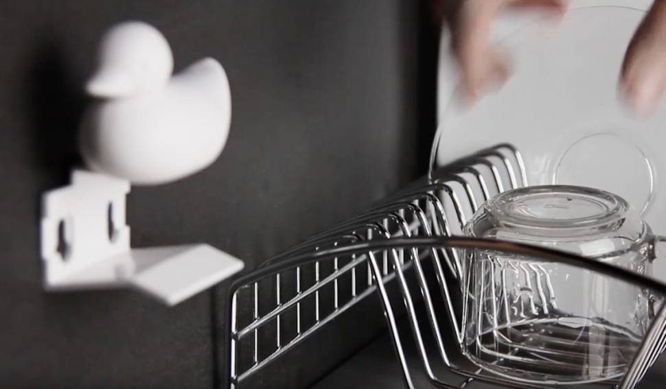 Тримач для губки Qualy Duck Sponge White