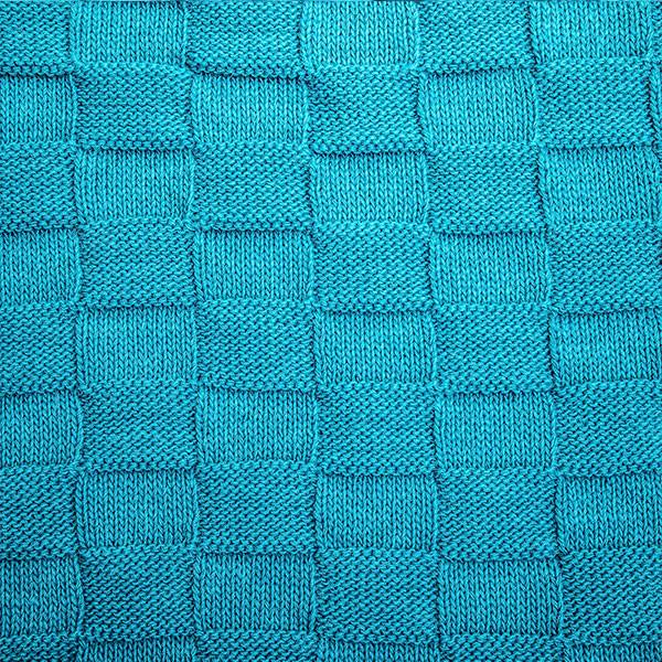 Плед Decorlab Квадратики Бирюзовые из шерсти