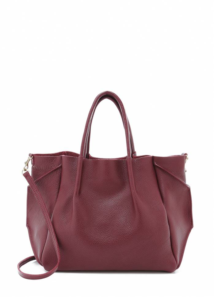 Шкіряна жіноча сумка з ременем Poolparty Soho RMX Red