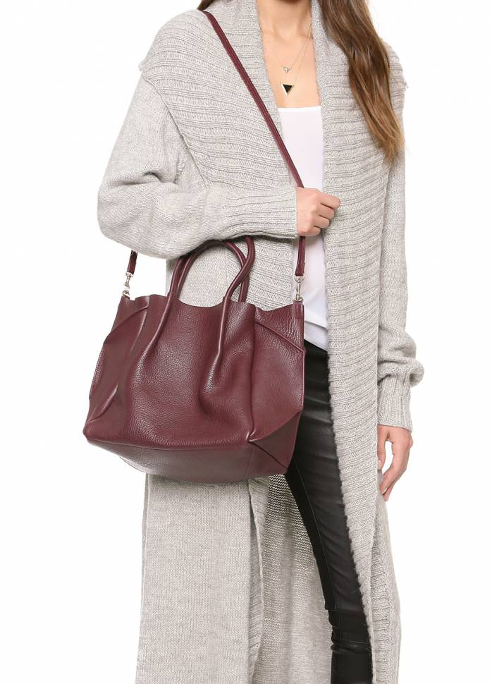 Шкіряна жіноча сумка з ременем Poolparty Soho RMX Red