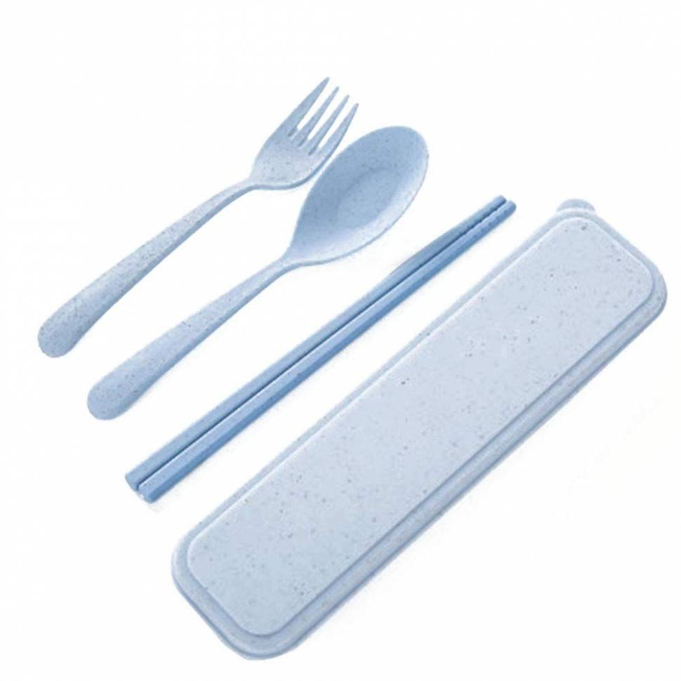 Эко Набор Столовых Приборов BeDifferent Version 1 Синий