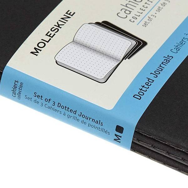 Середній Блокнот Moleskine Cahier (3 шт) Точка Чорний