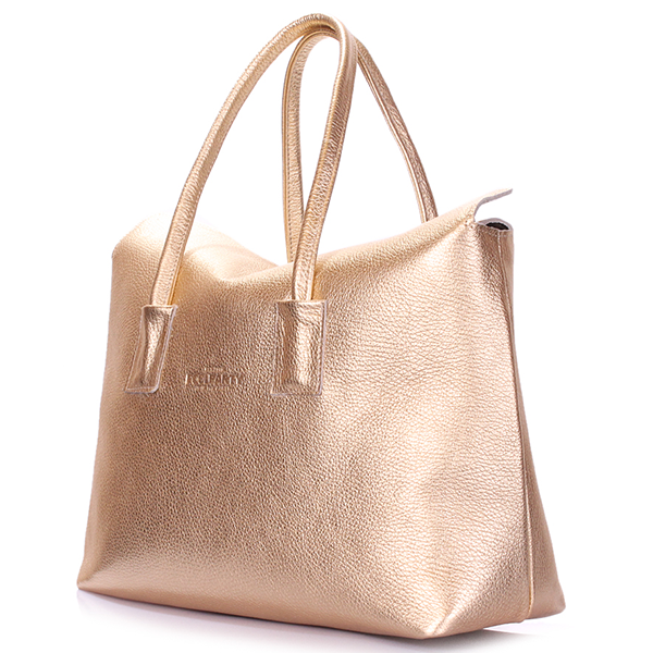 Кожаная женская сумка Poolparty Sense Золото