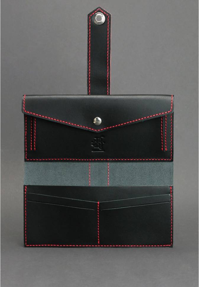 Портмоне BlankNote 3.0 Графит-клубника