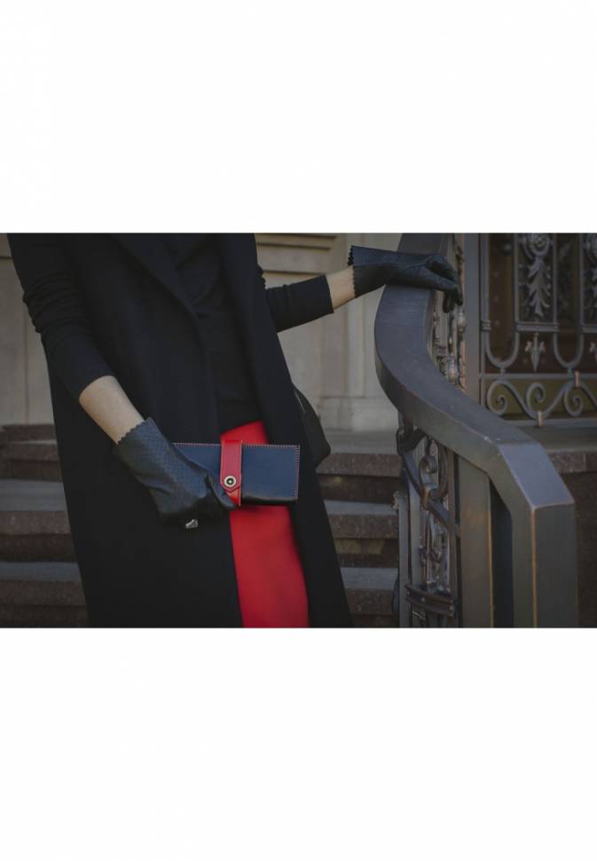 Портмоне BlankNote 3.0 Графит-клубника