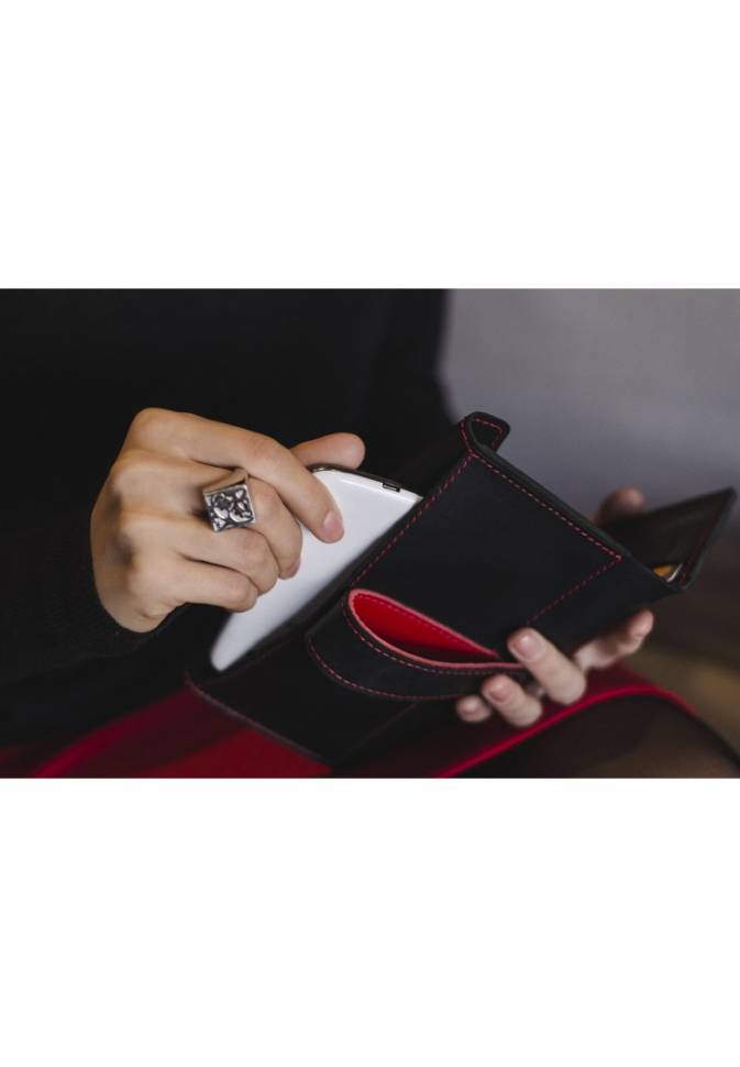 Портмоне BlankNote 3.0 Графит-клубника