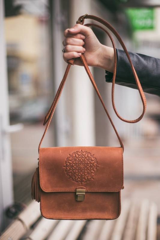 Бохо-сумка BlankNote Лилу Коньяк