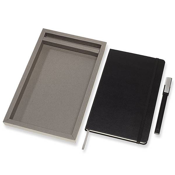 Средний набор Moleskine Черный (блокнот + ручка)