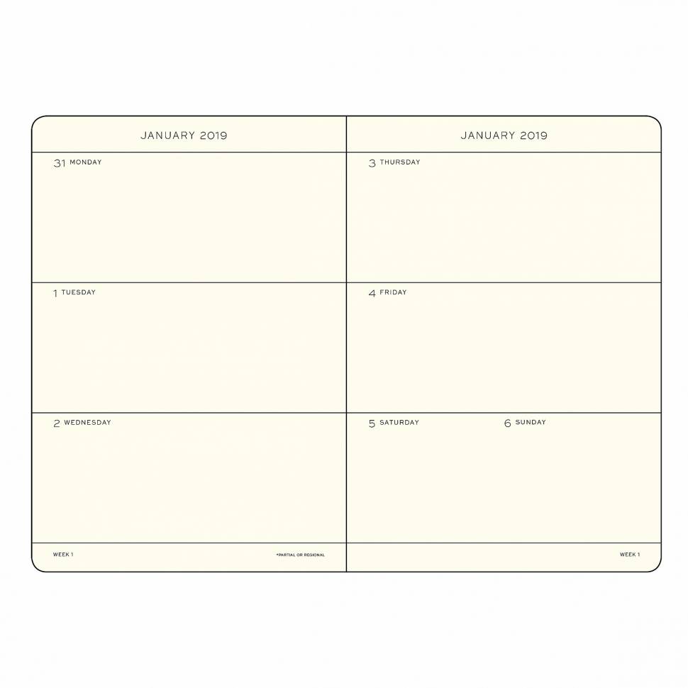 Еженедельник Leuchtturm1917 Средний Розовый 2019 (357848)