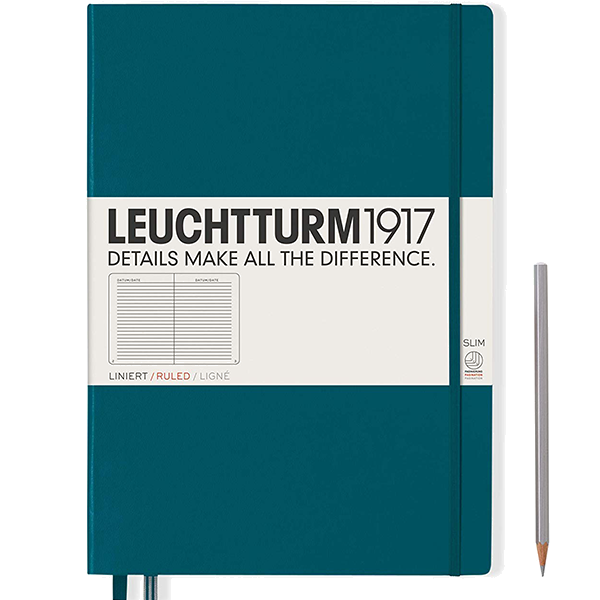 Блокнот Leuchtturm1917 MasterSlim Тихоокеанский зеленый Линия (359788)
