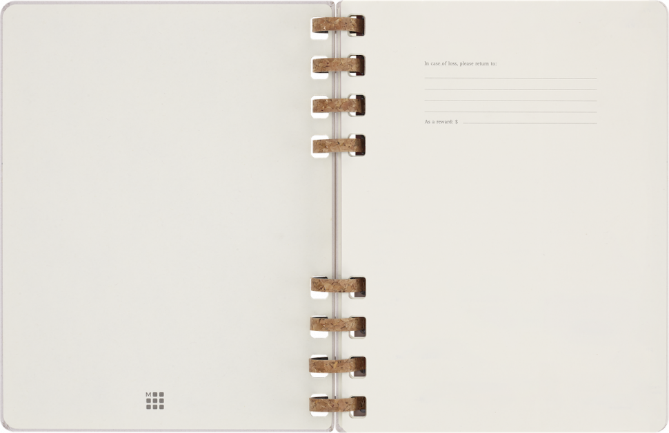 Великий щотижневик з місцем для дат Moleskine Spiral Виноградний Великий щотижневик з місцем для дат Moleskine Spiral Виноградний