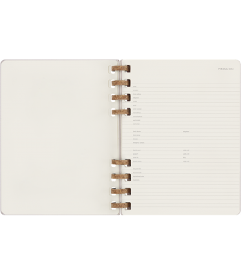 Великий щотижневик з місцем для дат Moleskine Spiral Виноградний Великий щотижневик з місцем для дат Moleskine Spiral Виноградний