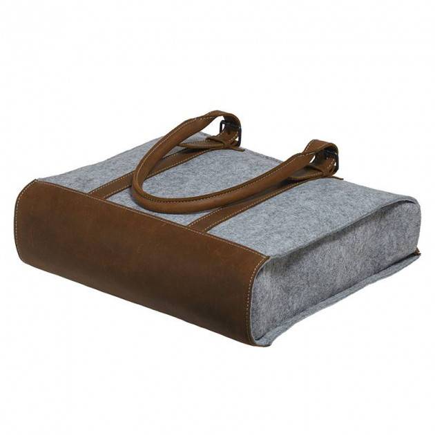 Сумка з повсті Black Brier з пряжками Коричнева