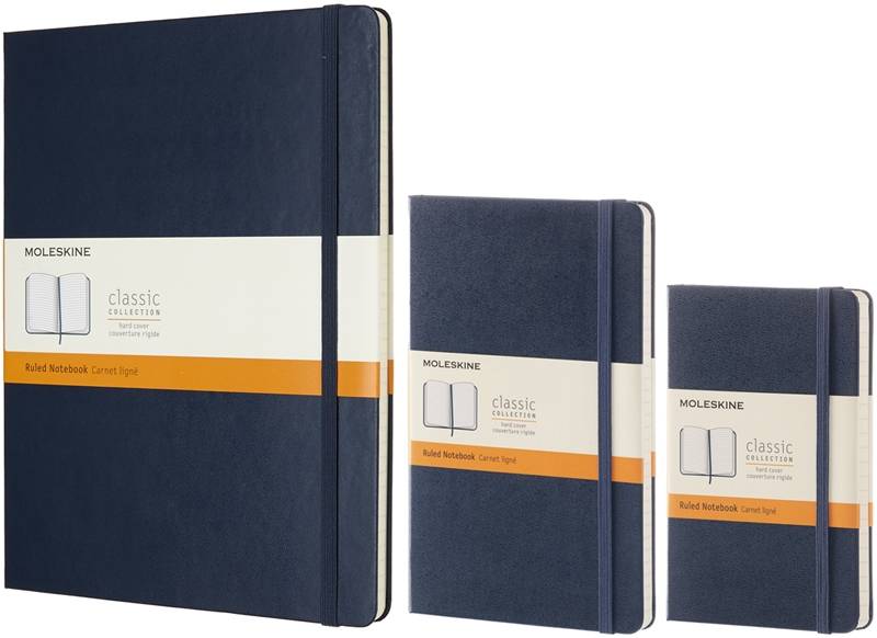 Средний блокнот Moleskine Classic Твердая обложка Синий Линия