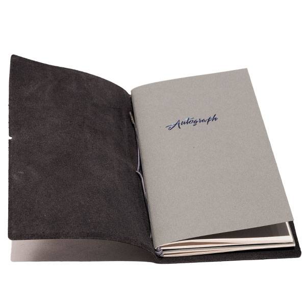 Блокнот зі шкіри Autograph Металік