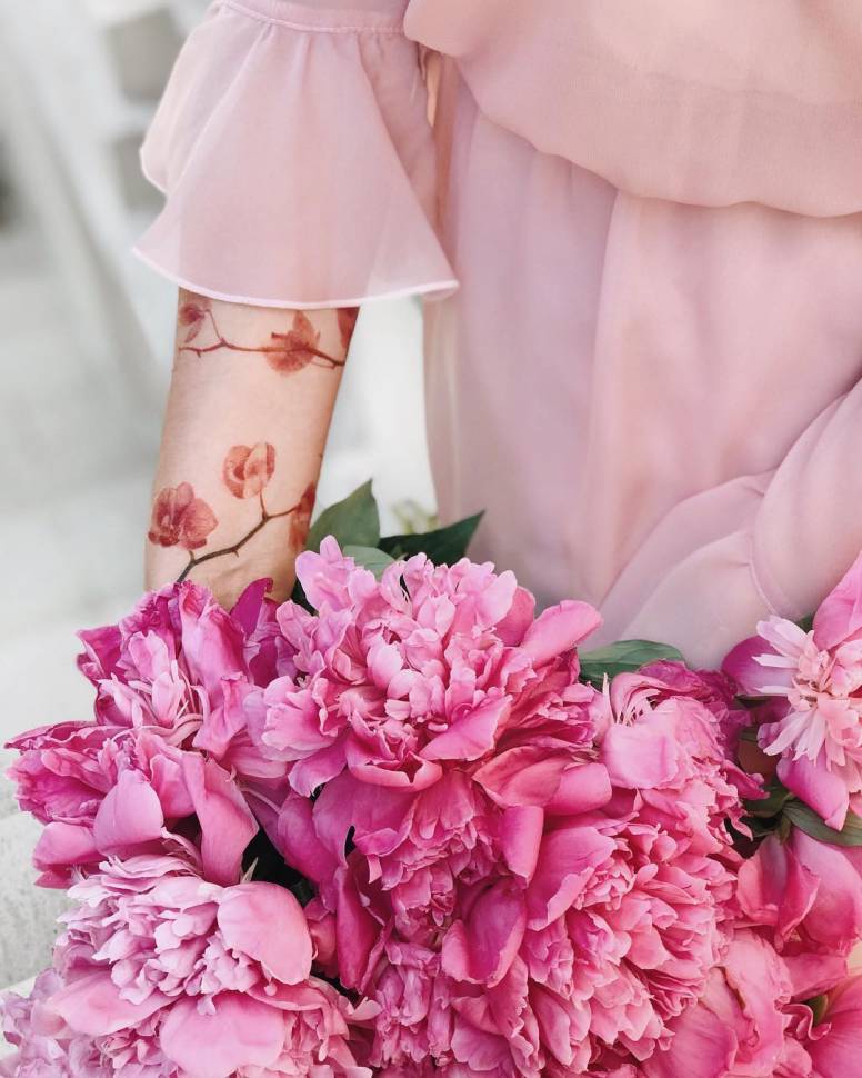 Временная татуировка Орхидея (M)