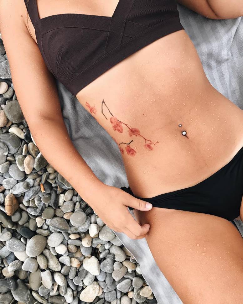 Временная татуировка Орхидея (M)