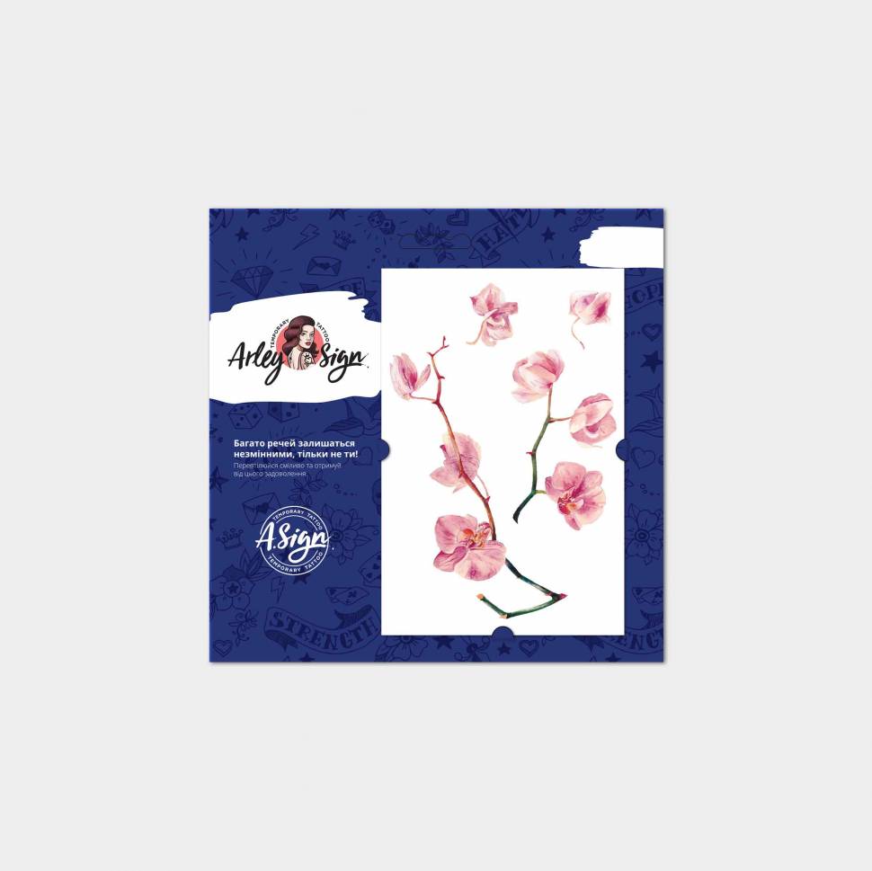 Временная татуировка Орхидея (M)